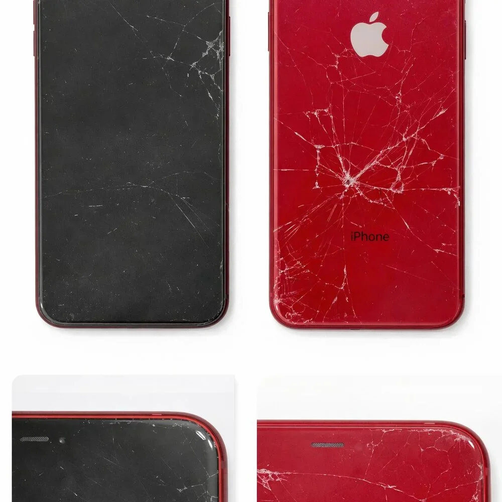 iPhone XR 64GB Red Cracked Screen/Back LCD Issue Untested For Parts/Repair